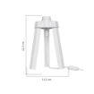 LAMPADA DA TAVOLO PIKO TREPPIEDE  COLORE BIANCO CON INTERRUTTORE 22,5H CM