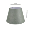 LAMPADA DA TAVOLO CON PARALUME IN TESSUTO VERDE E BASE ROVERE 22,5H CM