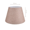 LAMPADA DA TAVOLO CON PARALUME IN TESSUTO BEIGE E BASE BIANCA 22,5H CM