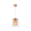 LAMPADA A SOSPENSIONE MIRA IN METALLO BIANCO DESIGN MODERNO DETTAGLI IN BRONZO ALTEZZA REGOLABILE 120H CM