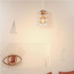 LAMPADA A SOSPENSIONE MIRA IN METALLO BIANCO DESIGN MODERNO DETTAGLI IN BRONZO ALTEZZA REGOLABILE 120H CM