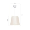 LAMPADA A SOSPENSIONE CONIC IN TESSUTO BEIGE SPECIALE OLANDERE RIVESTITO A FORMA CONICA 78H CM