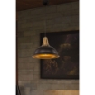 LAMPADA A SOSPENSIONE RENA IN METALLO NERO CON INTERNO ORO MODERNA 87H CM