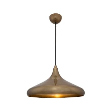 LAMPADA A SOSPENSIONE NAVADA IN METALLO COLOR BRONZO INTERNO COLOR ORO 90H CM