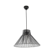 LAMPADA A SOSPENSIONE PANAMA CON FILO METALLICO NERO A FORMA CONICA TAGLIO LASER VERNICIATURA ELETTROSTATICA 114H CM