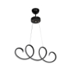 LAMPADA A SOSPENSIONE LED AFRA FORMA A SPIRALE NERA CON DETTAGLI IN ORO 67H CM LED BIANCO 