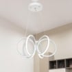 LAMPADA A SOSPENSIONE LED ILYA FORMA A SPIRALE BIANCA CON DETTAGLI IN ORO 75H CM