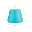 LAMPADA DA TAVOLO LAGUNAH BASE IN LEGNO BIANCO E PARALUME IN TESSUTO CELESTE