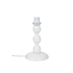 LAMPADA DA TAVOLO LAGUNAH BASE IN LEGNO BIANCO E PARALUME IN TESSUTO CELESTE
