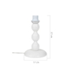 LAMPADA DA TAVOLO LAGUNAH BASE IN LEGNO BIANCO E PARALUME IN TESSUTO CELESTE