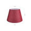 LAMPADA DA TAVOLO LAGUNAH BASE IN LEGNO BIANCO E PARALUME IN TESSUTO ROSSO