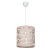 LAMPADA DA SOFFITTO SUMMER IN PLASTICA COLOR BIANCO E BEIGE PARALUME CON INTAGLI IN 76H CM
