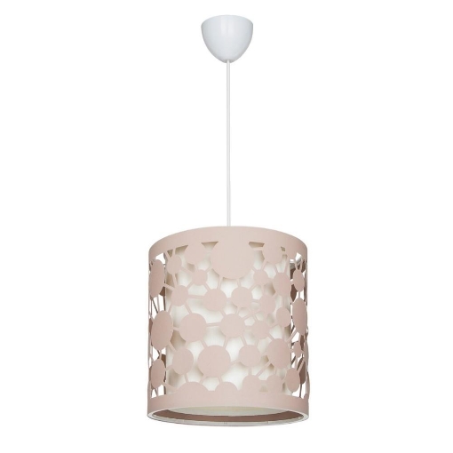 LAMPADA DA SOFFITTO SUMMER IN PLASTICA COLOR BIANCO E BEIGE PARALUME CON INTAGLI IN 76H CM