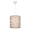 LAMPADA DA SOFFITTO SUMMER IN PLASTICA COLOR BIANCO E BEIGE PARALUME CON INTAGLI IN 76H CM