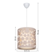 LAMPADA DA SOFFITTO SUMMER IN PLASTICA COLOR BIANCO E BEIGE PARALUME CON INTAGLI IN 76H CM