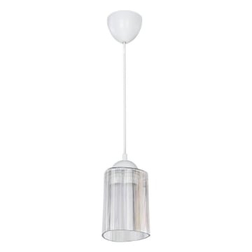 LAMPADA DA SOFFITTO OPTICAL IN PLASTICA TRASPARENTE LAVORATA 70H CM COLORE BIANCO 