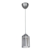LAMPADA DA SOFFITTO OPTICAL IN PLASTICA TRASPARENTE FUMÈ LAVORATA 70H CM COLORE ARGENTO