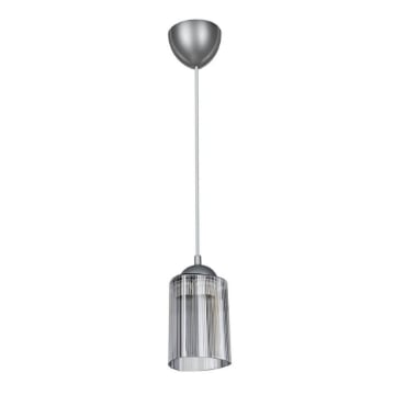 LAMPADA DA SOFFITTO OPTICAL IN PLASTICA TRASPARENTE FUMÈ LAVORATA 70H CM COLORE ARGENTO