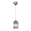 LAMPADA DA SOFFITTO OPTICAL IN PLASTICA TRASPARENTE FUMÈ LAVORATA 70H CM COLORE ARGENTO