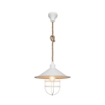 LAMPADA DA SOFFITTO BULUT IN METALLO BIANCO CON CATENA IN CORDA DI IUTA 90H CM 