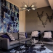 LAMPADA DA SOFFITTO A 5 LUCI SALEM A FORMA DI STALATTITI COLOR NERO E ORO CON 5 LUCI 50H CM 