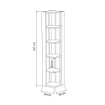 LIBRERIA ANGOLARE NATI COLORE BIANCO CON 5 RIPIANI FORMA CUBICA A SCOMPARSA MISURE 34X34X161 H CM