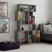 LIBRERIA ORIZZONTALE BIFACCIALE COLOR CEMENTO  MODELLO KARMATO MISURE 96X25,5X168,5 H CM PORTATA 47 KG MAX 