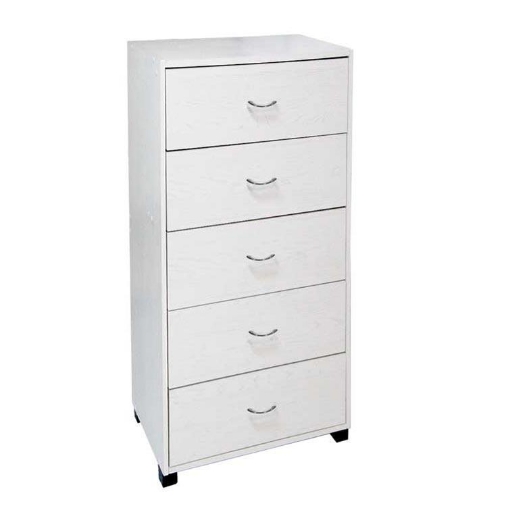 GAIA CASSETTIERA A 5 CASSETTI 50 X 40 X 101 CM IN COLORE BIANCO USATO COME NUOVO