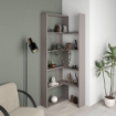 LIBRERIA WISH ESTENSIBILE ANGOLARE COLORE LIGHT MOCHA TRASFORMABILE HA 2 CORPI ESTENSIBILI L72 X P22 X 200H CM