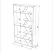 Libreria Tars bianca 84x24x157H RF1603242