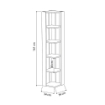 LIBRERIA ANGOLARE NATI COLORE ANTRACITE CON 5 RIPIANI FORMA CUBICA A SCOMPARSA MISURE 34X34X161 H CM