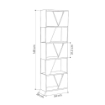 LIBRERIA FRAME COLORE BIANCO CON 5 RIPIANI PESO MASSIMO 40 KGL 54 X P 24 X 168 H CM