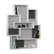 LIBRERIA BARCE IN COLORE BIANCO / ANTRACITE CON 7 RIPIANI PESO MASSIMO 40KG 101X22X132H CM