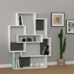 LIBRERIA BARCE IN COLORE BIANCO / ANTRACITE CON 7 RIPIANI PESO MASSIMO 40KG 101X22X132H CM