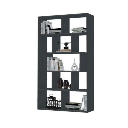 LIBRERIA FACE COLOR GRIGIO CEMENTO 90X30X170H CM CON 9 SCOMPARTI L90XP30X170H