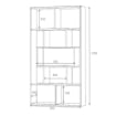 LIBRERIA FACE COLOR GRIGIO CEMENTO 90X30X170H CM CON 9 SCOMPARTI L90XP30X170H