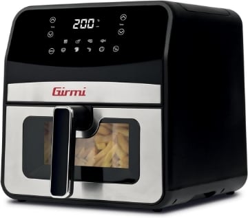 GIRMI FRIGGITRICE AD ARIA "ECOFRIT 6,5L" 8 PROGRAMMI 1700 WLUCE INTERNA VASSOIO ANTIADERENTE FG85 DISPLAY DIGITALE