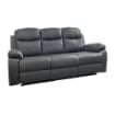 DIVANO CHICAGO 3 POSTI RECLINABILE IN ECOPELLE CAYENNE 20 GR+ 2 RECLINER MANUALI - L 211 X H 100 X P 90 CM