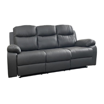 DIVANO CHICAGO 3 POSTI RECLINABILE IN ECOPELLE CAYENNE 20 GR+ 2 RECLINER MANUALI - L 211 X H 100 X P 90 CM