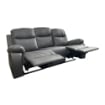 DIVANO CHICAGO 3 POSTI RECLINABILE IN ECOPELLE CAYENNE 20 GR+ 2 RECLINER MANUALI - L 211 X H 100 X P 90 CM