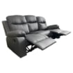 DIVANO CHICAGO 3 POSTI RECLINABILE IN ECOPELLE CAYENNE 20 GR+ 2 RECLINER MANUALI - L 211 X H 100 X P 90 CM