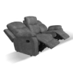 DIVANO CHICAGO 3 POSTI RECLINABILE IN TESSUTO RANGER 11 COLORE GRIGIO SCURO + 2 RECLINER MANUALI - L 211 X H 100 X P 90 CM