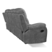 DIVANO CHICAGO 3 POSTI RECLINABILE IN TESSUTO RANGER 11 COLORE GRIGIO SCURO + 2 RECLINER MANUALI - L 211 X H 100 X P 90 CM