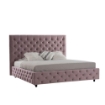 LETTO MATRIMONIALE CONTENITORE ROSA TRAPUNTATO GIROLETTO SFODERABILE RETE A DOGHE CON RINFORZO L 190X P 210X 138 H CM