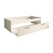 STRUTTURA LETTO SINGOLO BIANCO CON CASSETTONE ESTRAIBILE SUPERFICI RESISTENTI ANTIBATTERICHE