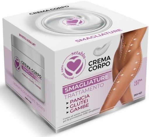 SETABLU CREMA CORPO SMAGLIATURE TRATTAMENTO PANCIA GLUTEI GAMBE 250 ML OKX