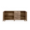 MOBILE DA INGRESSO MADIA WELLINGTON 3 ANTE E 4 CASSETTI 2 RIPIANI COLORE ROVERE STILE SCANDINAVO 