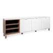 MOBILE DA INGRESSO MADIA MENORCA 3 ANTE 1 VANO A GIORNO COLORE BIANCO ROVERE 200X35X64,5