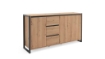 MOBILE DA INGRESSO MADIA DENVER 3 160X40X88H COLORE QUERCIA ANTRACITE 3 ANTE 3 CASSETTI 