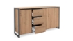 MOBILE DA INGRESSO MADIA DENVER 3 160X40X88H COLORE QUERCIA ANTRACITE 3 ANTE 3 CASSETTI 